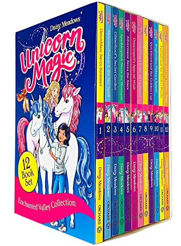 Unicorn Magic Enchanted Valley 12 Book Collection Set – Magical Kids Fantasy Series with Mermaids, Adventures, Sparkles plash, Glitter hoof, Shimmer breeze