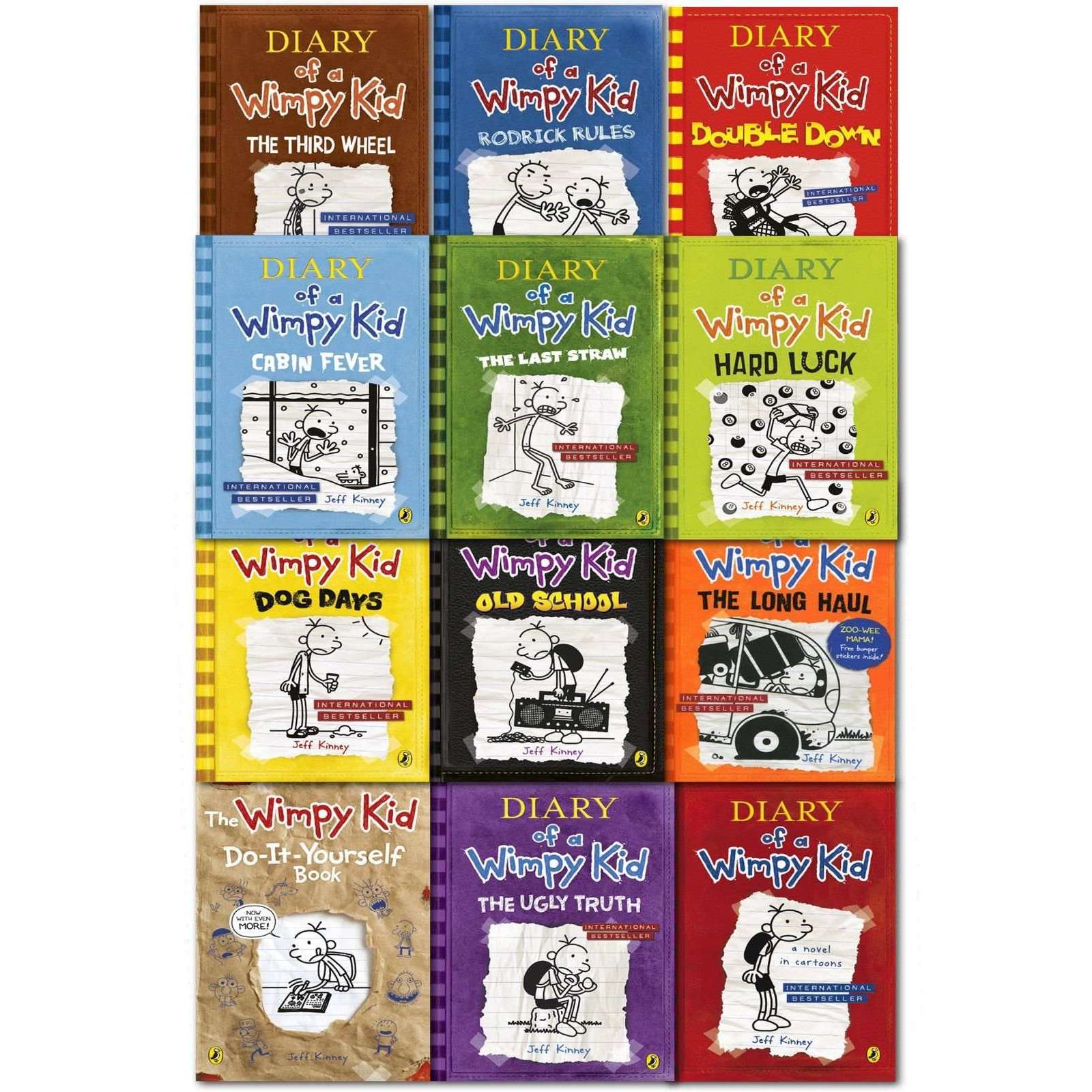 Diary of a Wimpy Kid 12-Book Set by Jeff Kinney | Includes Rodrick Rules, Dog Days, The Long Haul & More | Fun Humor Fiction for Kids & Young Readers - Image 4