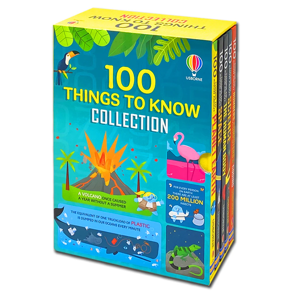 Usborne 100 Things To Know Collection – Children's 5-Book Boxed Set| Educational Nonfiction Books for Kids Packed with Fun Facts, Curiosity & Learning