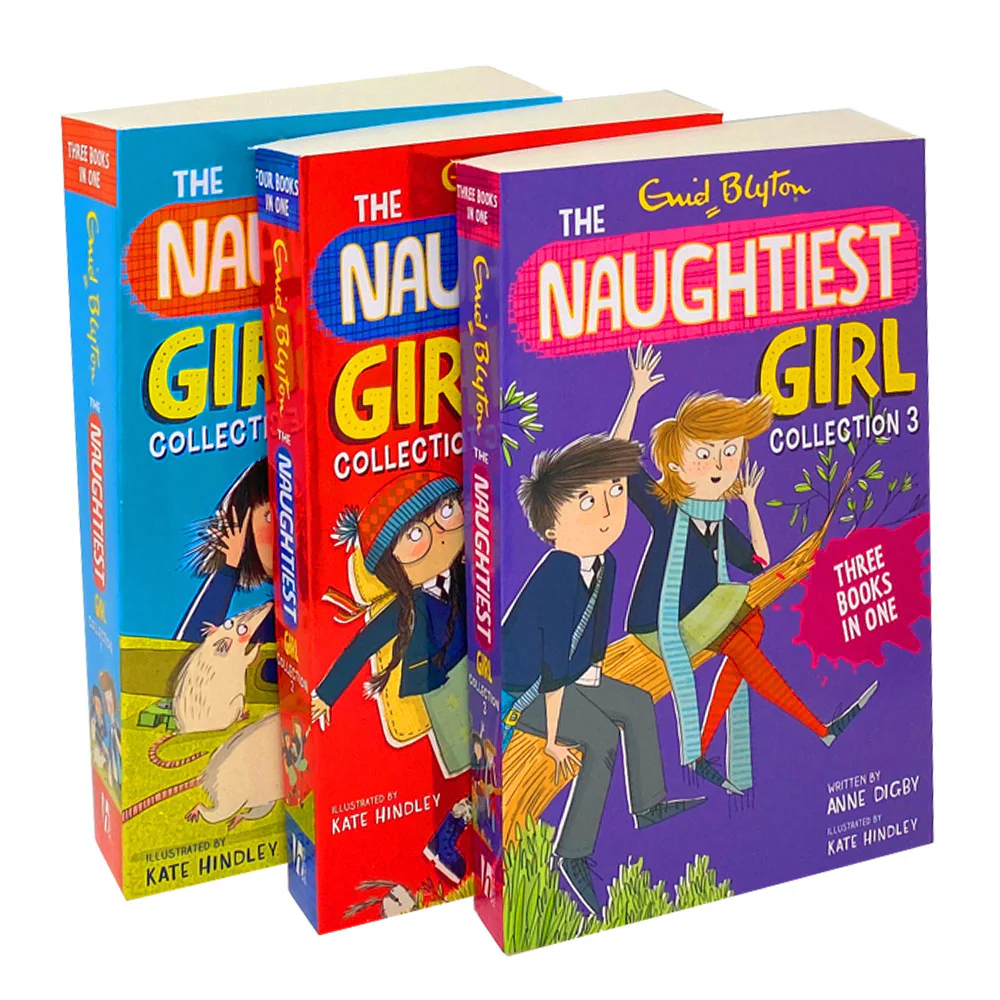 The Naughtiest Girl 3 Book Set Full Collection By Enid Blyton (10 in 3 Books) - Image 2